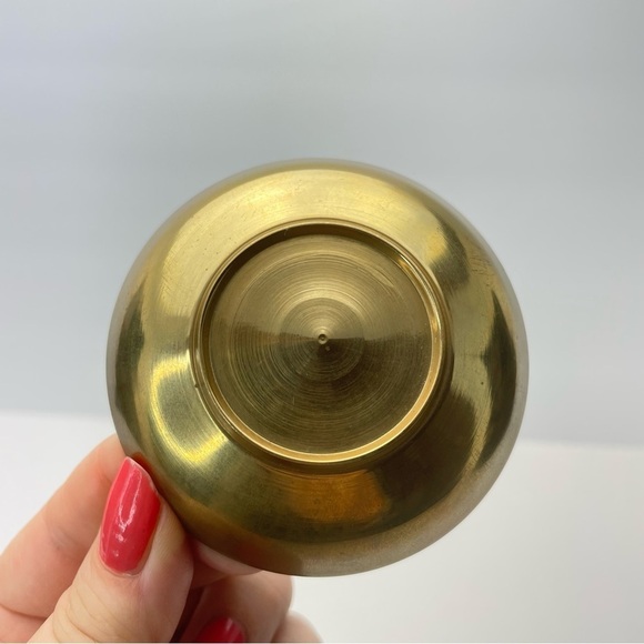 Brass Enamelled Bethlehem Small Trinket Bowl - Picture 9 of 10